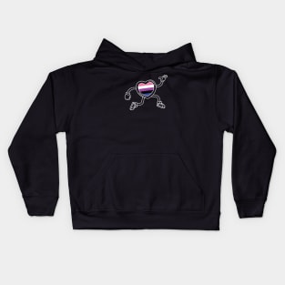 Pride Heart - Genderfluid Kids Hoodie